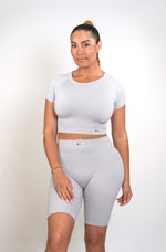 Grey Signature Short Sleeve Set