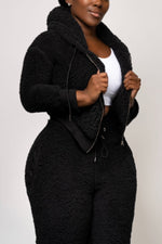 BLACK TEDDY BEAR JOGGER SET